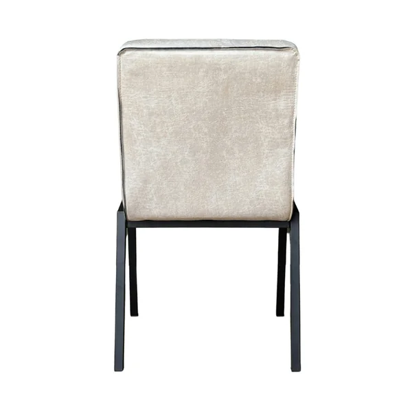 Chaise beige rembourrée à bandes (lot de 2) CORTINA