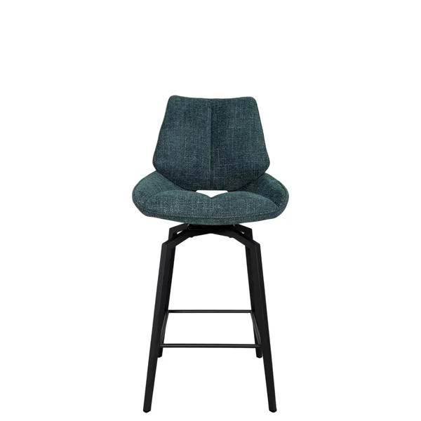 Chaise de bar pivotante bleue assise baquet (lot de 2) LIGURIE