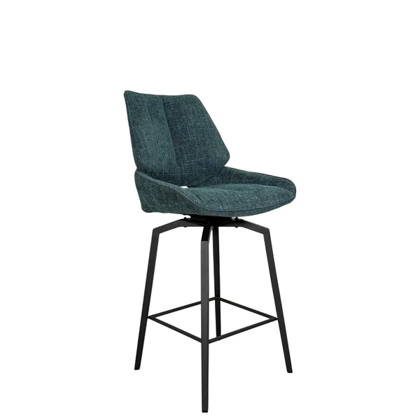 Chaise de bar pivotante bleue assise baquet (lot de 2) LIGURIE