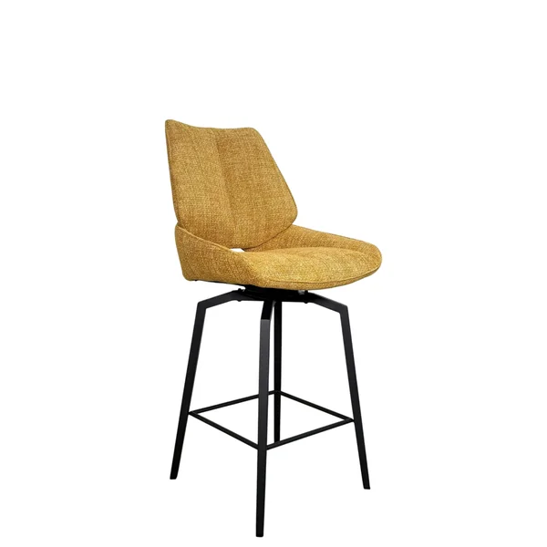 Chaise de bar pivotante moutarde assise baquet (lot de 2) LIGURIE