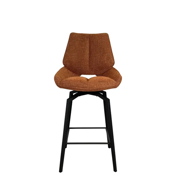 Chaise de bar pivotante rouille assise baquet (lot de 2) LIGURIE