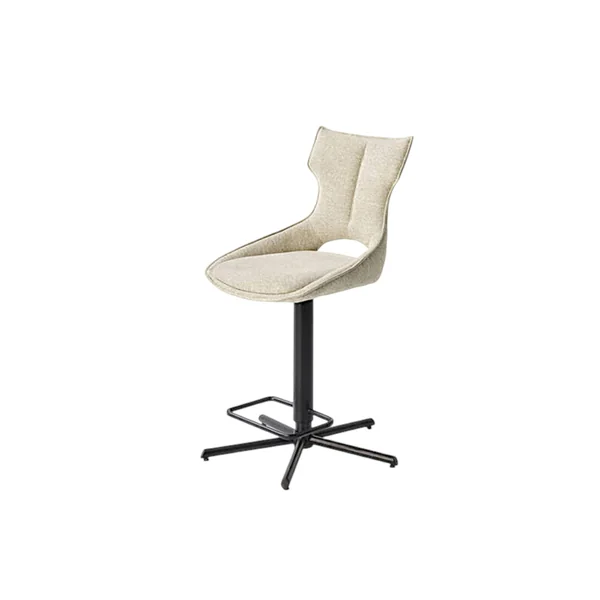 Chaise de bar réglable beige à dossier ouvert (lot de 2) LOMBARDIE