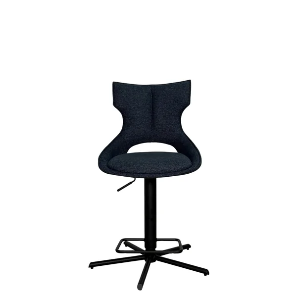 Chaise de bar réglable bleue à dossier ouvert (lot de 2) LOMBARDIE