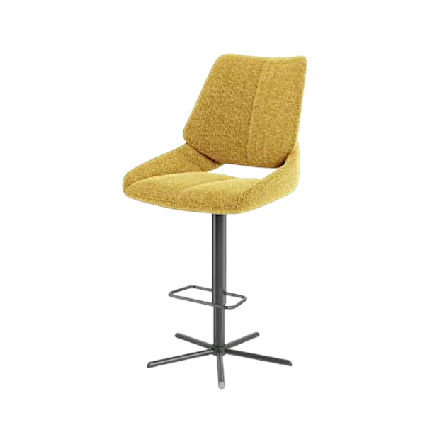 Chaise de bar réglable moutarde assise baquet (lot de 2) LIGURIE