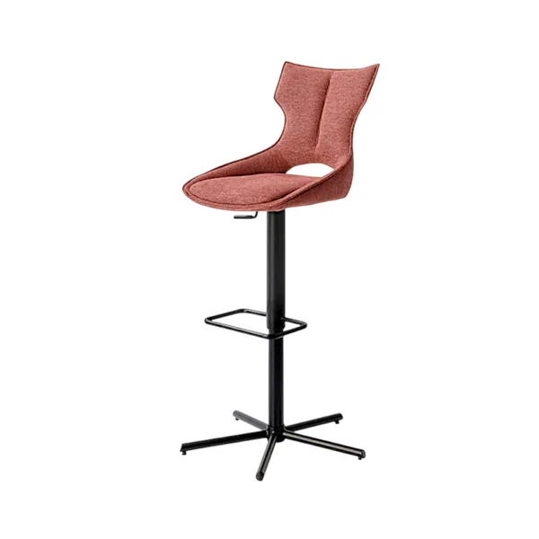 Chaise de bar réglable rose à dossier ouvert (lot de 2) LOMBARDIE
