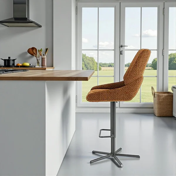 Chaise de bar réglable rouille assise baquet (lot de 2) LIGURIE