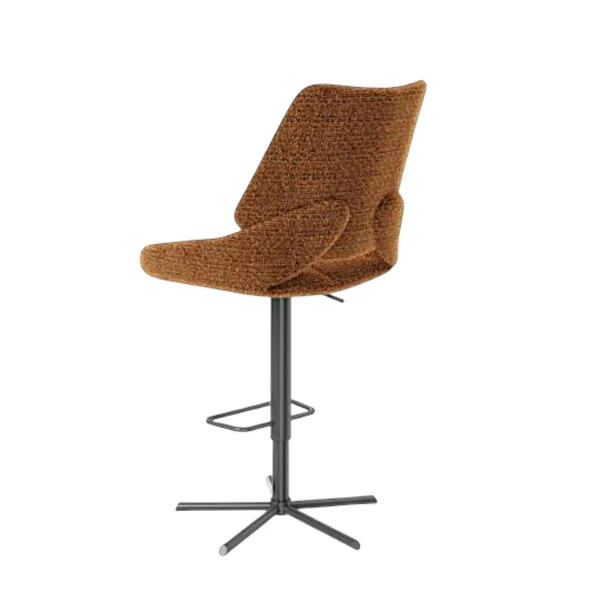 Chaise de bar réglable rouille assise baquet (lot de 2) LIGURIE