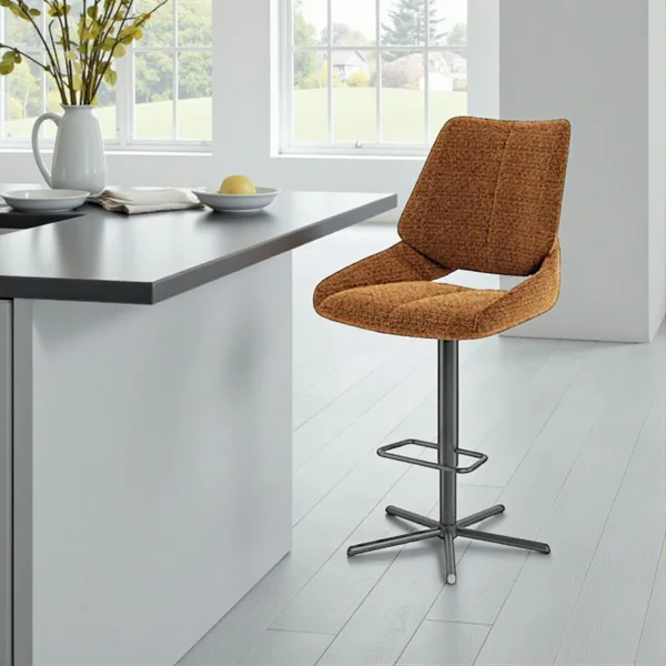 Chaise de bar réglable rouille assise baquet (lot de 2) LIGURIE