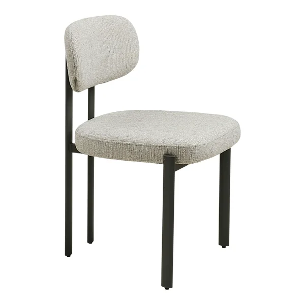 Chaise de salle à manger gris clair à double montant (lot de 2) BERLIN
