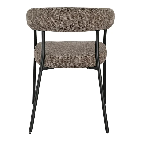 Chaise de salle à manger marron avec dossier bandeau (lot de 2) BERLIN
