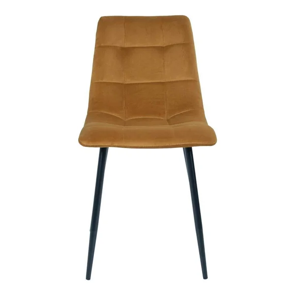 Chaise de salle à manger moutarde motif damier (lot de 2) TARAZ