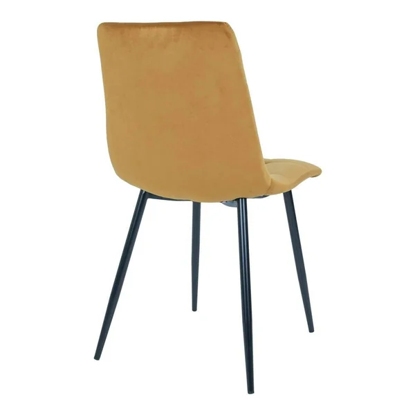 Chaise de salle à manger moutarde motif damier (lot de 2) TARAZ