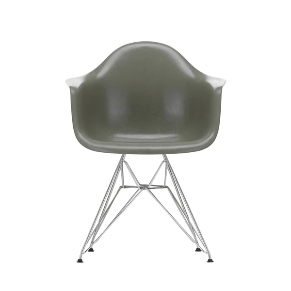 Chaise EAMES FIBERGLASS ARMCHAIR DAR Terre d'ombre Eames VITRA