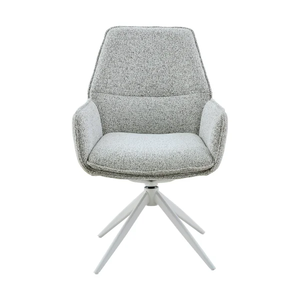 Chaise gris clair chiné pivotante à accoudoirs (lot de 2) CORTINA
