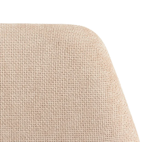 Chaise pivotante beige dossier droit - pieds bois LINEA