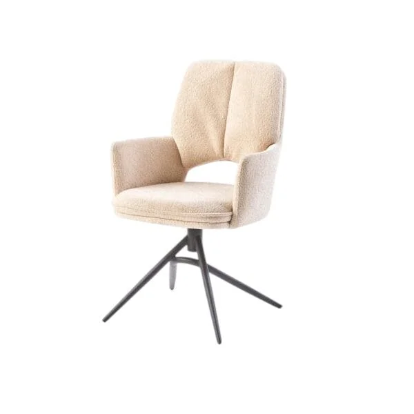 Chaise pivotante beige double coussinage (lot de 2) LIGURIE