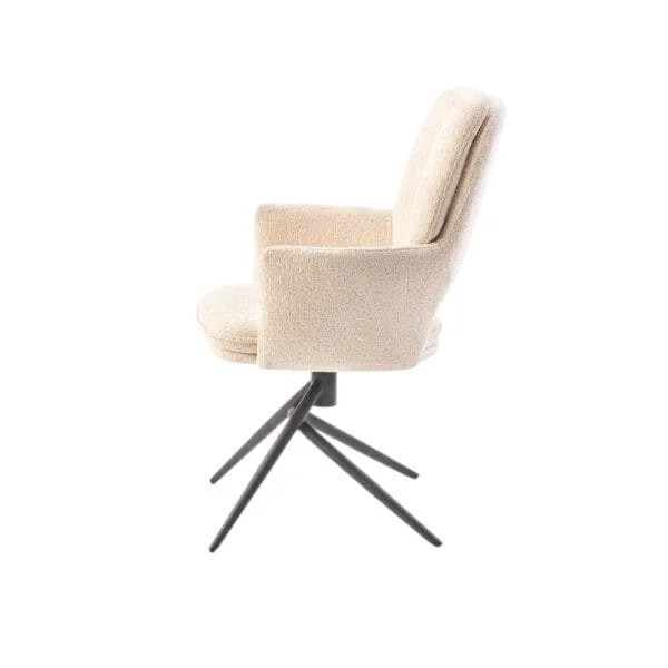 Chaise pivotante beige double coussinage (lot de 2) LIGURIE
