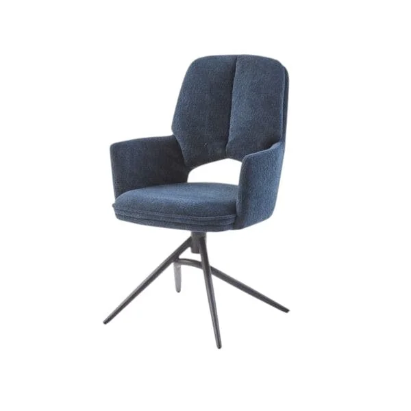 Chaise pivotante bleue double coussinage (lot de 2) LIGURIE