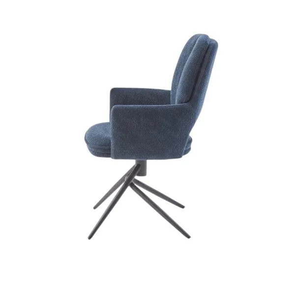 Chaise pivotante bleue double coussinage (lot de 2) LIGURIE