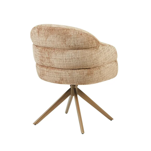 Chaise pivotante cannelle à dossier structuré (lot de 2) CORTINA
