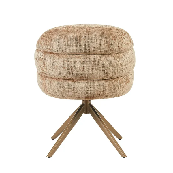 Chaise pivotante cannelle à dossier structuré (lot de 2) CORTINA