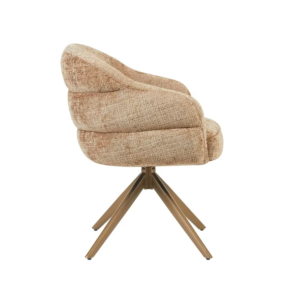 Chaise pivotante cannelle à dossier structuré (lot de 2) CORTINA