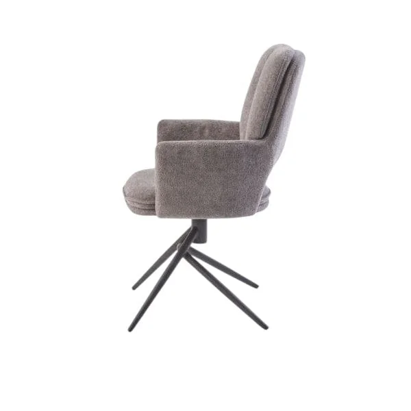 Chaise pivotante grise double coussinage (lot de 2) LIGURIE