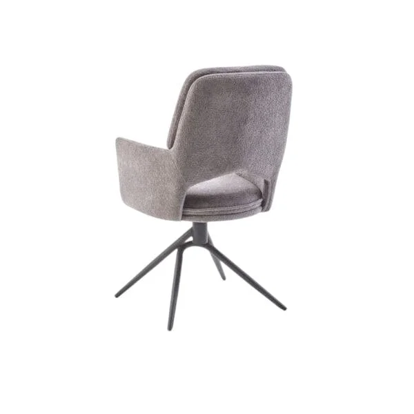 Chaise pivotante grise double coussinage (lot de 2) LIGURIE