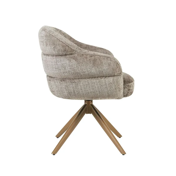 Chaise pivotante marron à dossier structuré (lot de 2) CORTINA
