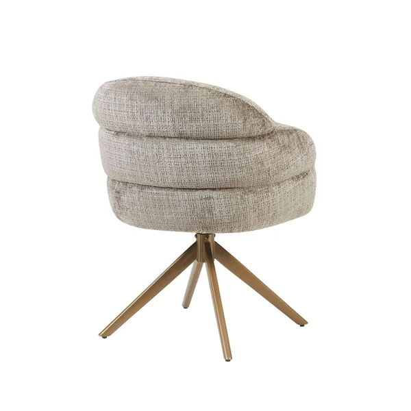 Chaise pivotante marron à dossier structuré (lot de 2) CORTINA