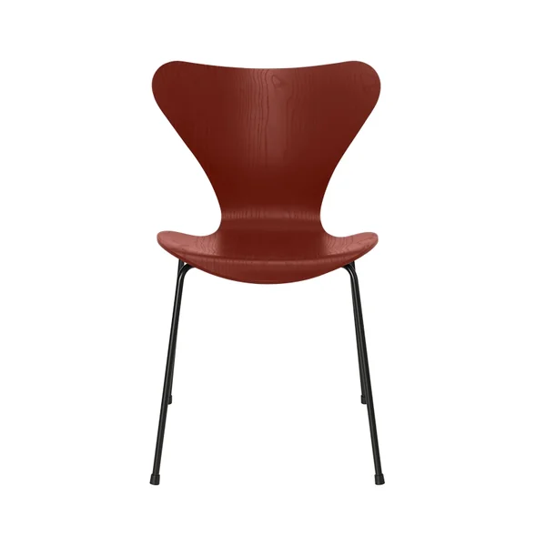 Chaise SERIE 7 Frêne teinté Rouge vénitien FRITZ HANSEN