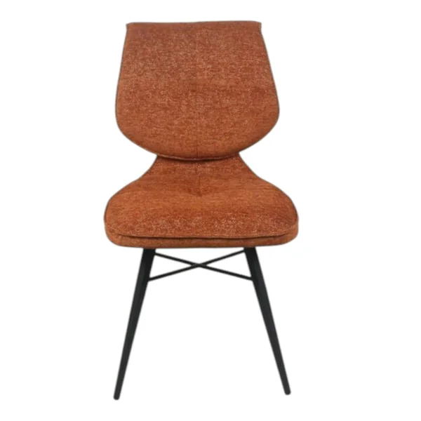 Chaise tissu rouille à dossier double (lot de 2) LIGURIE