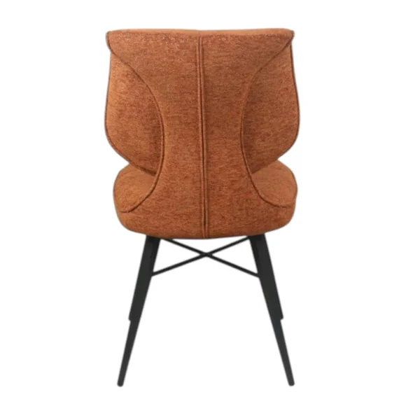 Chaise tissu rouille à dossier double (lot de 2) LIGURIE