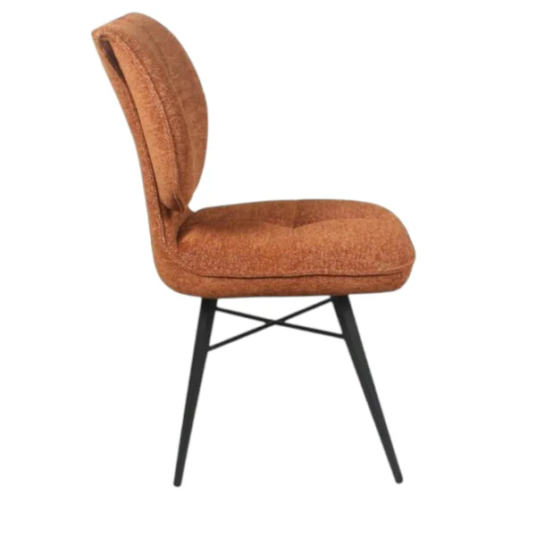 Chaise tissu rouille à dossier double (lot de 2) LIGURIE