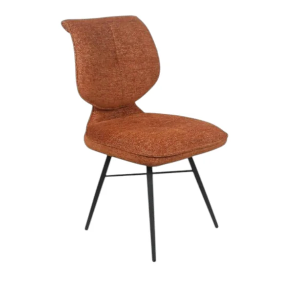 Chaise tissu rouille à dossier double (lot de 2) LIGURIE