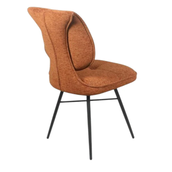 Chaise tissu rouille à dossier double (lot de 2) LIGURIE