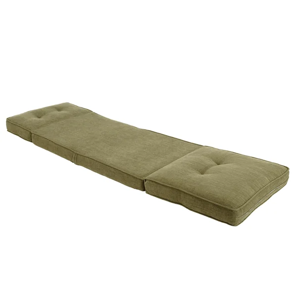 Chauffeuse convertible 1 place en tissu couleur vert ASTORI