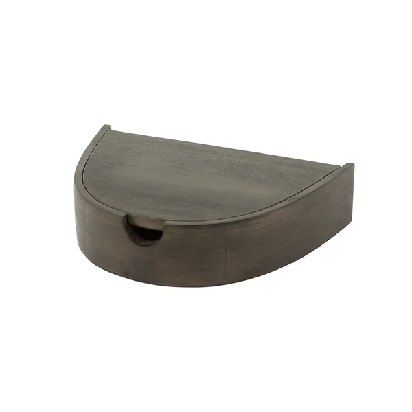 Chevet suspendu style nature en acacia massif marron Cover (lot de 2)