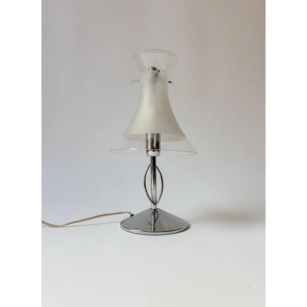 Chrome and Glass Lamp, Italy c. 1970’s - 1980’s