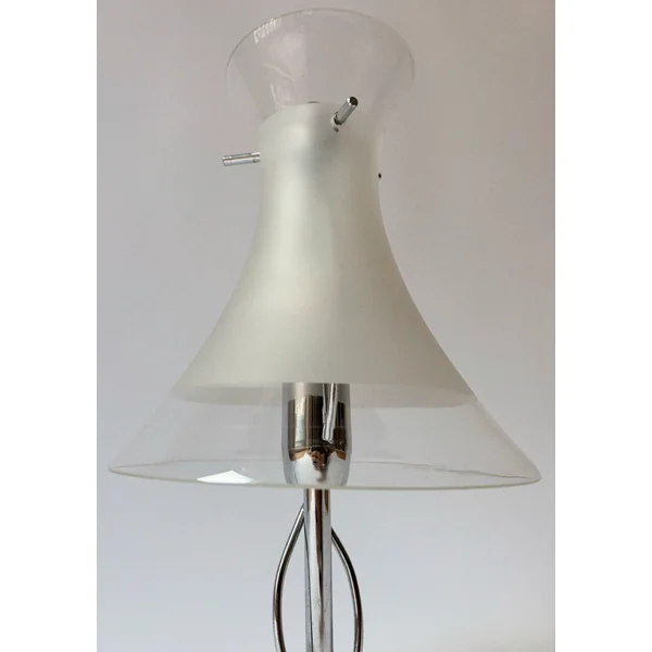 Chrome and Glass Lamp, Italy c. 1970’s - 1980’s