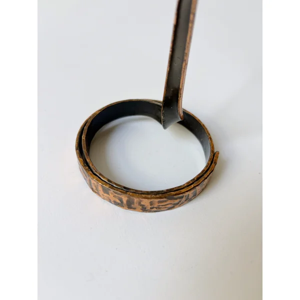 Coiled Metal Candleholder, Mid Century Poland