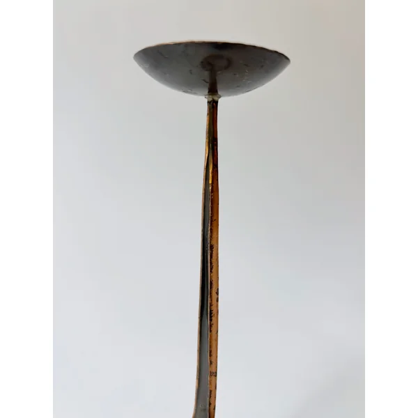 Coiled Metal Candleholder, Mid Century Poland