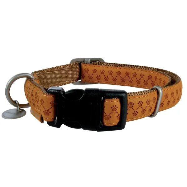 Collier mc leather chien 15mm - 28 à 38cm - jaune