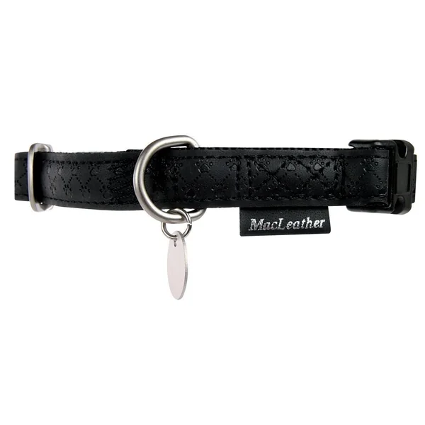 Collier mc leather chien 25mm -43,5 à 68,5cm- noir