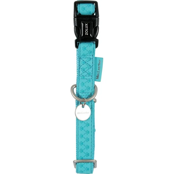 Collier mc leather chien 25mm - 43,5 à 68,5cm - turquoise
