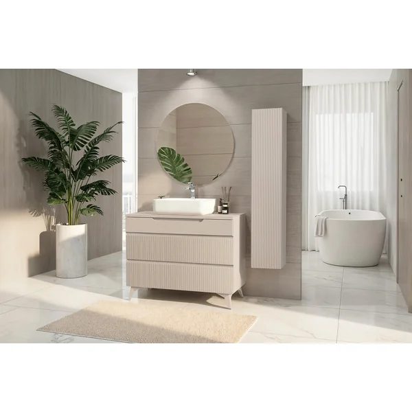 Colonne de salle de bain moderne coloris cachemire Erio