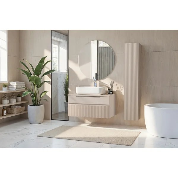 Colonne de salle de bain moderne coloris cachemire Erio