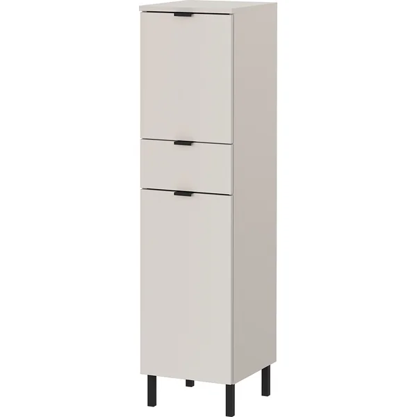 Colonne de salle de bain moderne H 120 cm gris cachemire Ariana