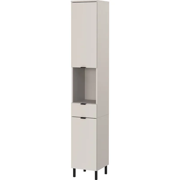 Colonne de salle de bain moderne H 190 cm gris cachemire Ariana
