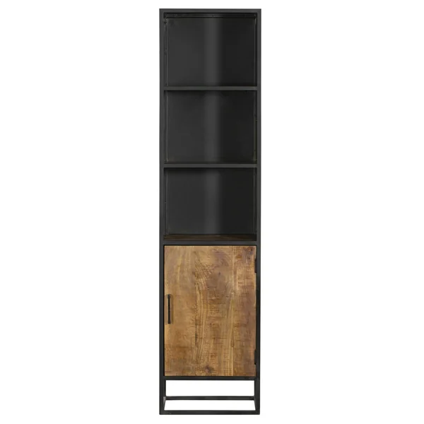 Colonne de salon bois et métal 1 porte ALMA